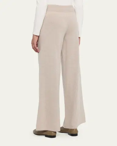 Lisa Yang Sofi Cashmere Straight-Leg Pull-On Trousers | Thumbnail 3