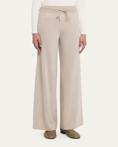 Lisa Yang Sofi Cashmere Straight-Leg Pull-On Trousers | Thumbnail 4