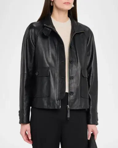 Proenza Schouler White Label Gio Lambskin Leather Jacket | Thumbnail 4 Proenza Schouler White Label Gio Lambskin Leather Jacket | Thumbnail 4