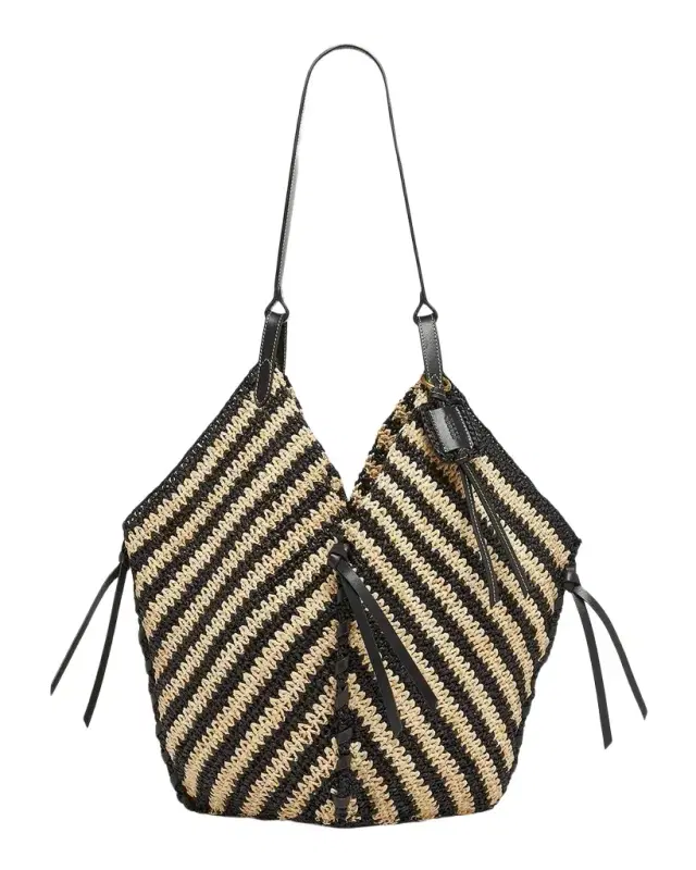 Isabel Marant Tampa Striped Raffia Shoulder Bag