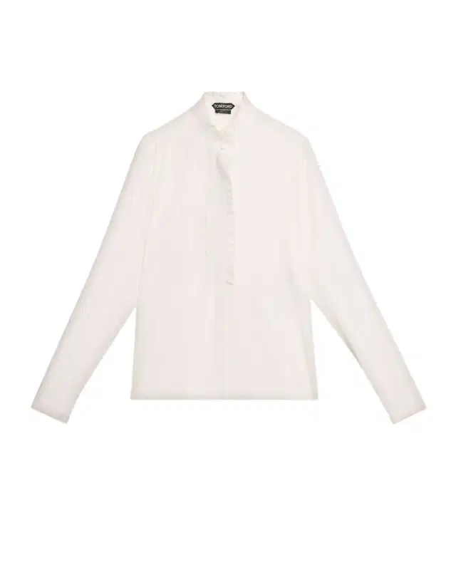 TOM FORD Silk Crepe de Chine Button-Front Blouse