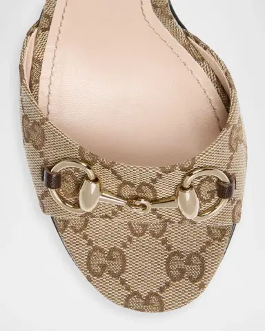Gucci 85mm Erin GG Monogram Canvas Mules | Thumbnail 5 Gucci 85mm Erin GG Monogram Canvas Mules | Thumbnail 5