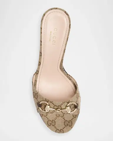 Gucci 85mm Erin GG Monogram Canvas Mules | Thumbnail 6 Gucci 85mm Erin GG Monogram Canvas Mules | Thumbnail 6