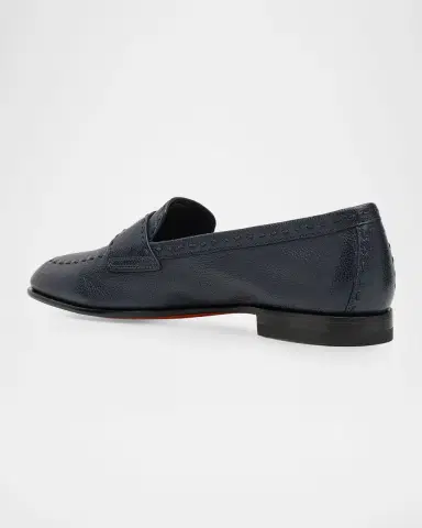 Santoni Marlene Leather Penny Loafers | Thumbnail 4