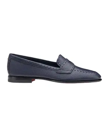 Santoni Marlene Leather Penny Loafers | Thumbnail 1