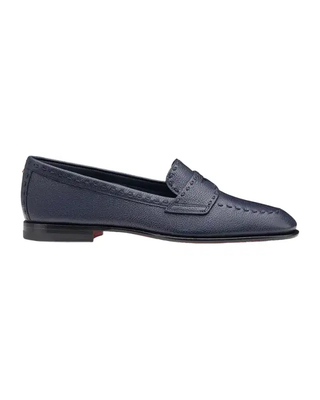 Santoni Marlene Leather Penny Loafers