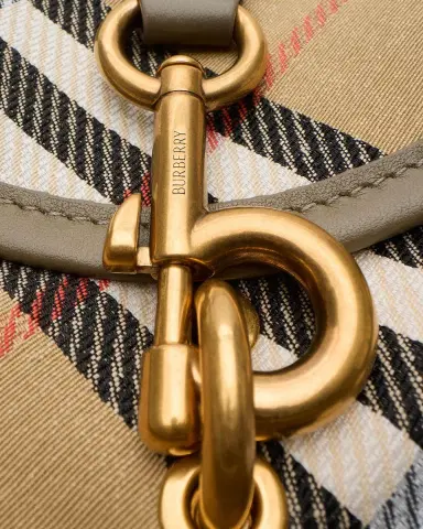 Burberry Mini B Clip Check Messenger Bag | Thumbnail 4