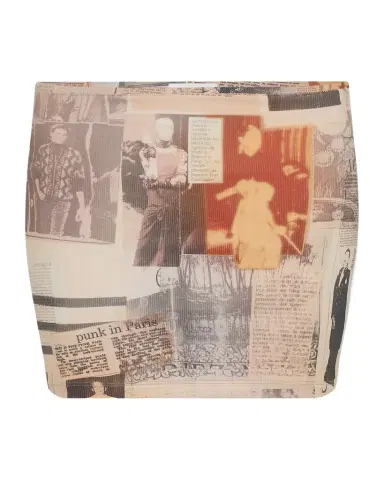 Jean Paul Gaultier Newspaper-Print Cotton Ribbed Mini Skirt | Thumbnail 1 Jean Paul Gaultier Newspaper-Print Cotton Ribbed Mini Skirt | Thumbnail 1