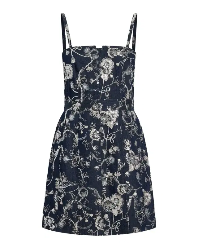 Garden Embroidered Mini Dress