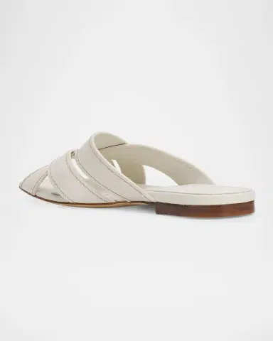 Tod's T-Strap Leather Flat Slide Sandals | Thumbnail 2