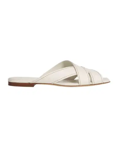 Tod's T-Strap Leather Flat Slide Sandals | Thumbnail 1