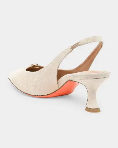 Santoni 55mm Sabine Suede Buckle Pumps | Thumbnail 2 Santoni 55mm Sabine Suede Buckle Pumps | Thumbnail 2