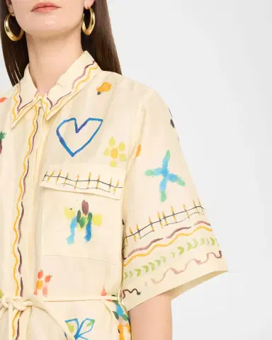 ALÉMAIS Sidi Printed Linen-Blend Midi Shirtdress | Thumbnail 5 ALÉMAIS Sidi Printed Linen-Blend Midi Shirtdress | Thumbnail 5