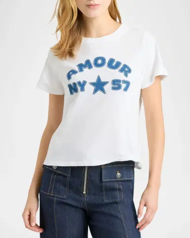Cinq à Sept Amour 57 Shrunken Crewneck Tee | Thumbnail 3