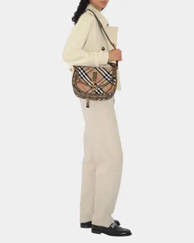 Burberry Small B Clip Check Messenger Bag | Thumbnail 2 Burberry Small B Clip Check Messenger Bag | Thumbnail 2