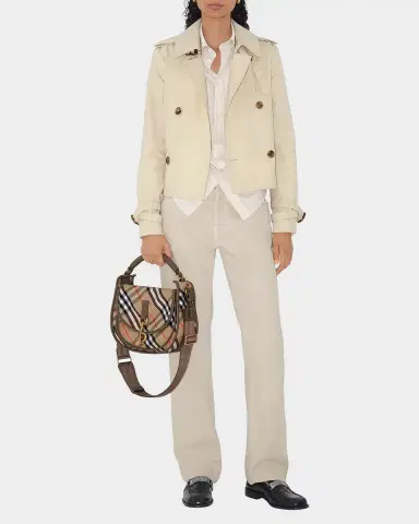 Burberry Small B Clip Check Messenger Bag | Thumbnail 4 Burberry Small B Clip Check Messenger Bag | Thumbnail 4