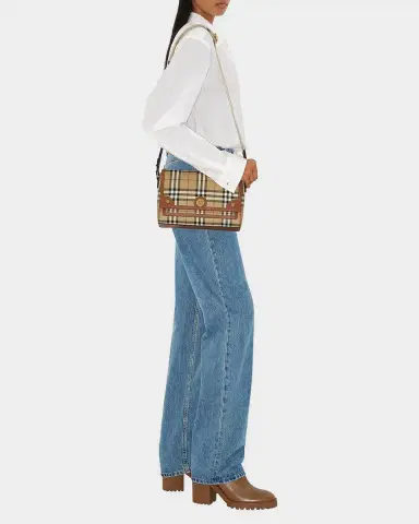 Burberry Note Coated Check Crossbody Bag | Thumbnail 2 Burberry Note Coated Check Crossbody Bag | Thumbnail 2