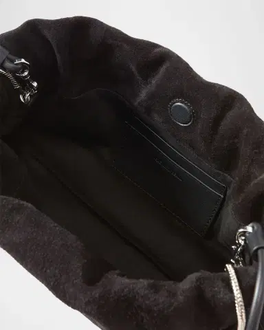 Veronica Beard Small Crystal-Studded Suede Clutch Bag | Thumbnail 8