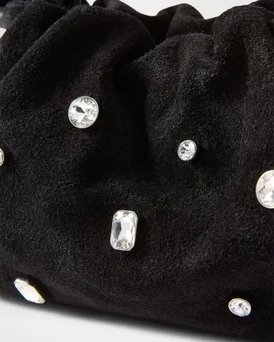 Veronica Beard Small Crystal-Studded Suede Clutch Bag | Thumbnail 10