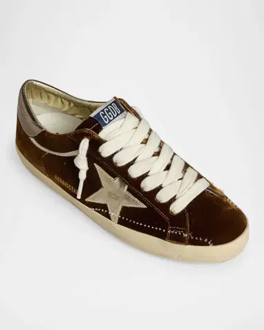 Golden Goose Super-Star Velvet Low-Top Sneakers | Thumbnail 4 Golden Goose Super-Star Velvet Low-Top Sneakers | Thumbnail 4