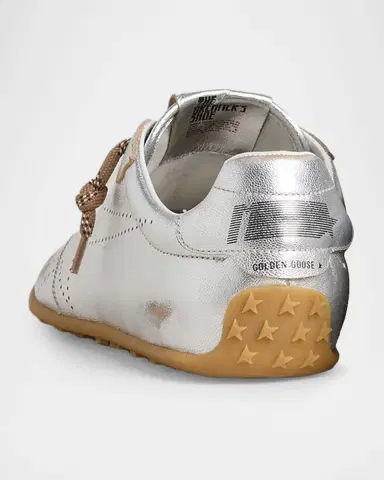 Golden Goose Marathon Speed Metallic Leather Low-Top Sneakers | Thumbnail 2