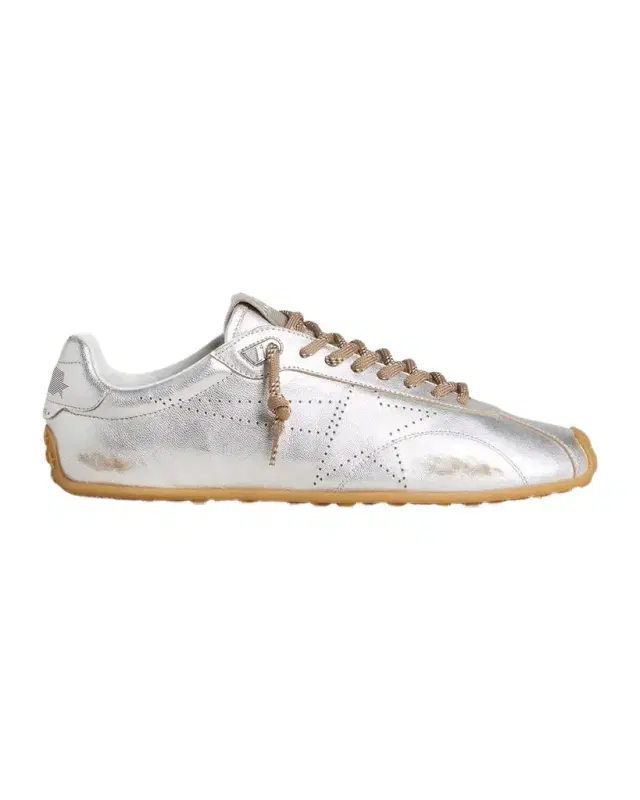 Golden Goose Marathon Speed Metallic Leather Low-Top Sneakers