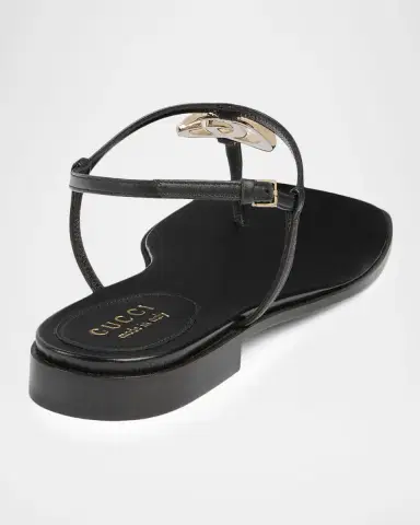 Gucci GG Marmont Leather Thong Sandals | Thumbnail 2