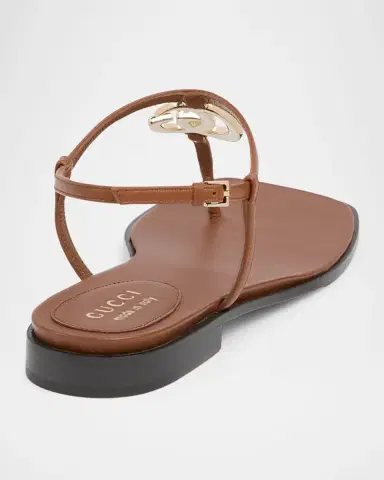 Gucci GG Marmont Leather Thong Sandals | Thumbnail 6