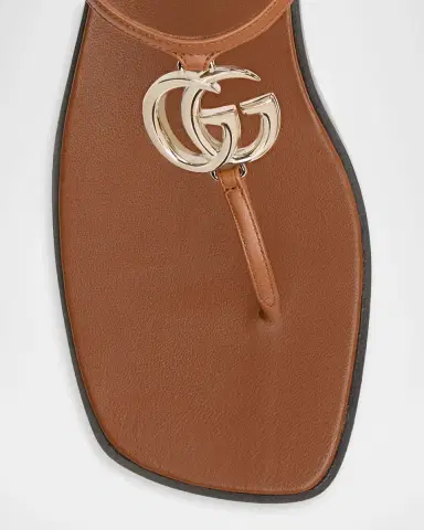 Gucci GG Marmont Leather Thong Sandals | Thumbnail 7