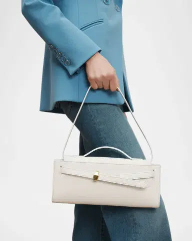 Veronica Beard Dash Belted Leather Top-Handle Bag | Thumbnail 4