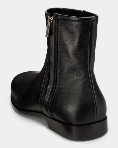 Loewe Men's Bobine Leather Side-Zip Ankle Boots | Thumbnail 2