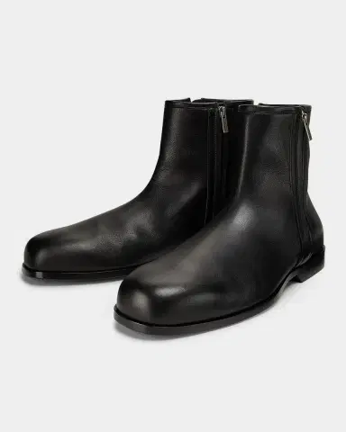 Loewe Men's Bobine Leather Side-Zip Ankle Boots | Thumbnail 3