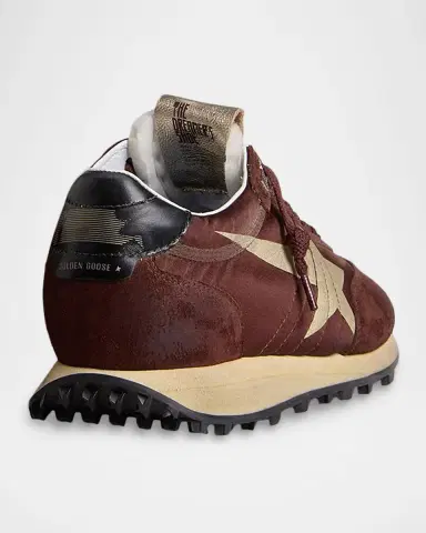Golden Goose Running Marathon Nylon and Mixed Leather Sneakers | Thumbnail 3 Golden Goose Running Marathon Nylon and Mixed Leather Sneakers | Thumbnail 3