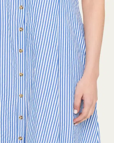 Rosie Assoulin High Garden Striped Button-Front Maxi Dress | Thumbnail 5