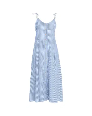 Rosie Assoulin High Garden Striped Button-Front Maxi Dress | Thumbnail 1