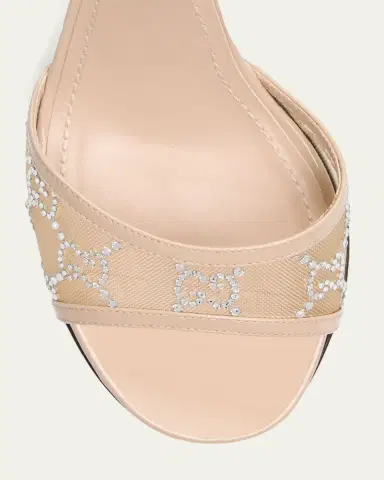Gucci Erin Jeweled Leather Stiletto Sandals | Thumbnail 6 Gucci Erin Jeweled Leather Stiletto Sandals | Thumbnail 6