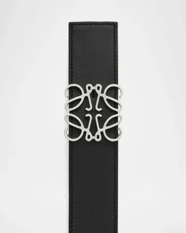Loewe Men's Reversible Anagram Leather Belt | Thumbnail 2 Loewe Men's Reversible Anagram Leather Belt | Thumbnail 2