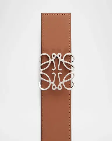 Loewe Men's Reversible Anagram Leather Belt | Thumbnail 3 Loewe Men's Reversible Anagram Leather Belt | Thumbnail 3