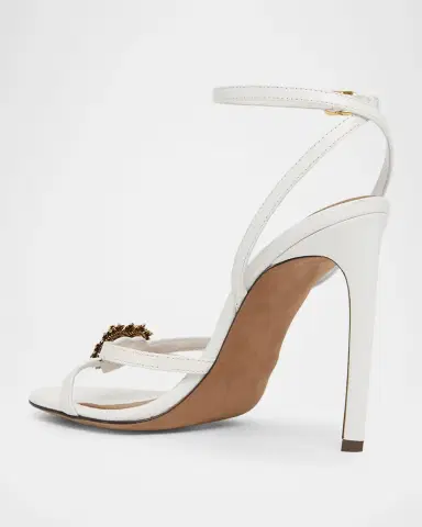 Dolce & Gabbana 105mm DG Heart Strappy Leather Sandals | Thumbnail 3