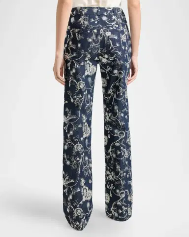 Cinq à Sept Garden Embroidered Straight-Leg Jeans | Thumbnail 2