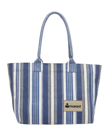 Isabel Marant Yenky Striped Cotton Canvas Tote Bag | Thumbnail 1 Isabel Marant Yenky Striped Cotton Canvas Tote Bag | Thumbnail 1