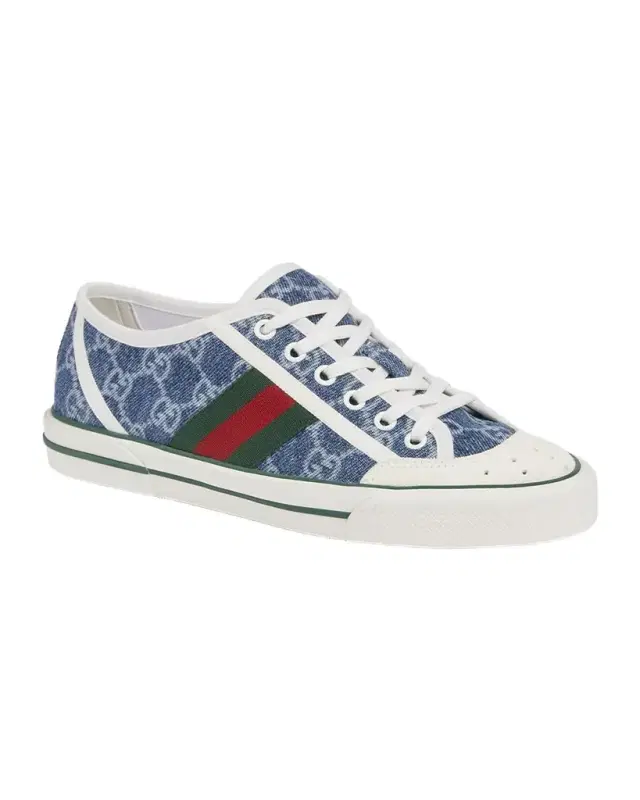 Tennis 1977 GG Denim Low-Top Sneakers