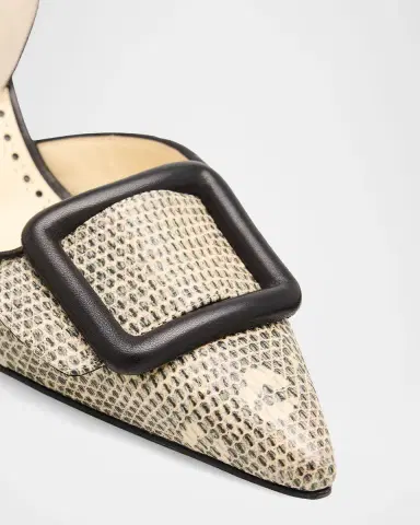 Manolo Blahnik 70mm Mayslibi Embossed Leather Slingback Pumps | Thumbnail 5 Manolo Blahnik 70mm Mayslibi Embossed Leather Slingback Pumps | Thumbnail 5