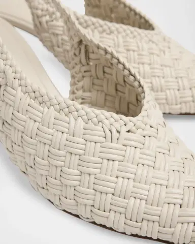 Bottega Veneta Sofia Intreccio Leather Slingback Pumps | Thumbnail 5
