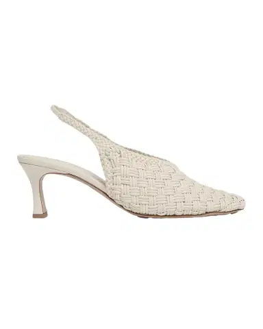 Bottega Veneta Sofia Intreccio Leather Slingback Pumps | Thumbnail 1