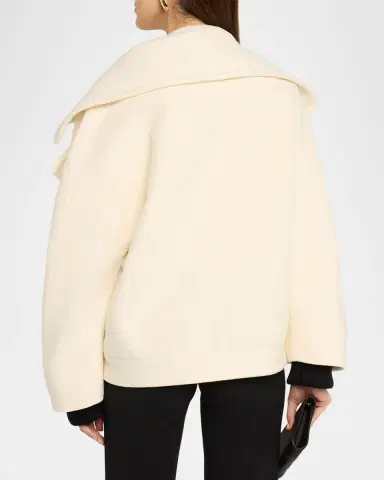 Balmain 6-Button Wool-Cashmere Oversized Coat | Thumbnail 2