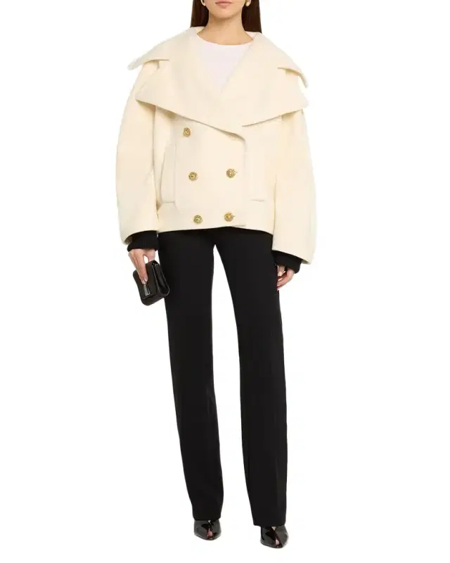 6-Button Wool-Cashmere Oversized Coat