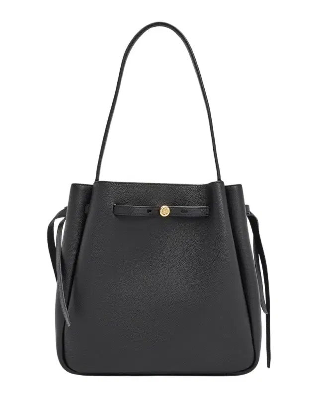 Tory Burch Romy Large Pebbled Leather Bucket Bag