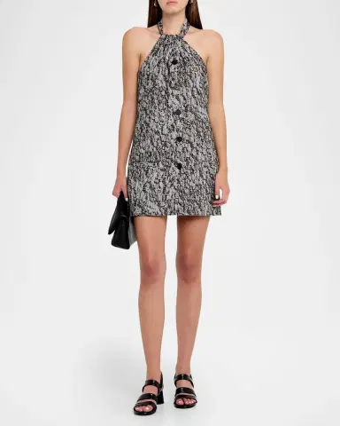 Iro Elara Woven Halter Mini Dress | Thumbnail 2