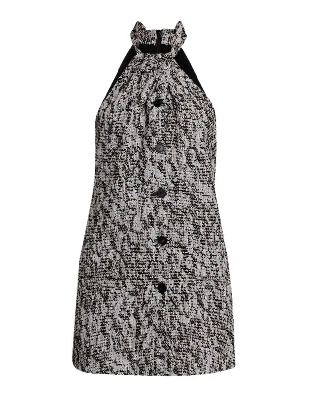 Elara Woven Halter Mini Dress